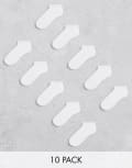 [Jack & Jones] Jack & Jones 10 pack socks in white No Size White