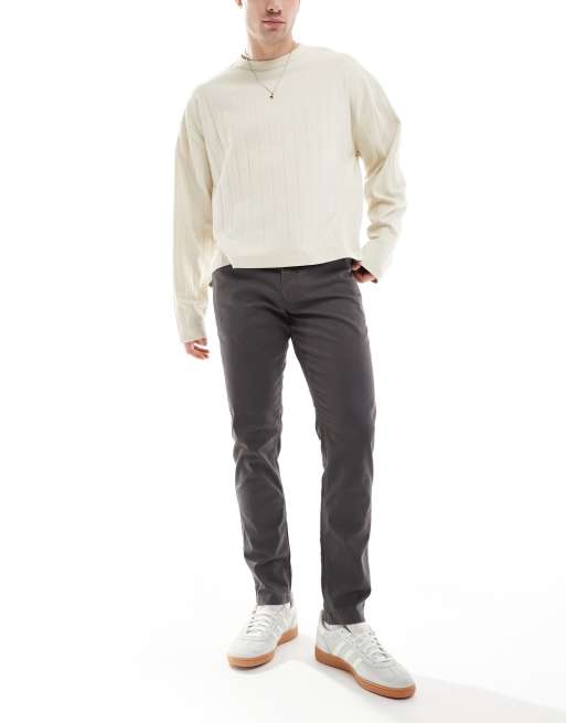 Jack & Jones 2 pack chinos in beige & dark grey