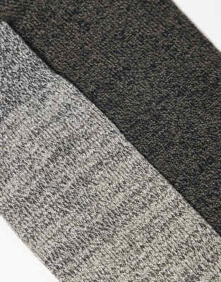Jack & Jones 2-pack Chunky Winter Socks In Gray