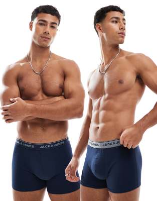 2 pack contrast boxer briefs in navy