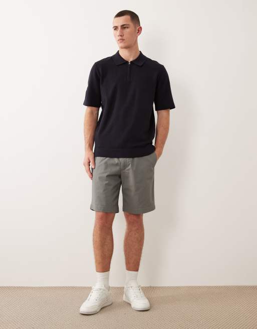Jack & Jones 2 pack drawstring chino shorts in grey and black, 2 of 5