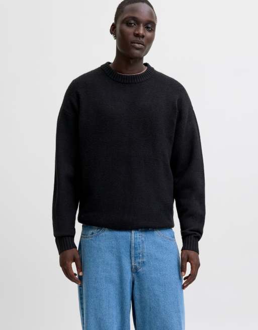 Jack & Jones 2 pack knitted pullover in black and beige, 5 of 7