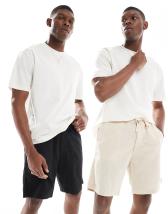 Jack & Jones ribbed polo shirt in black