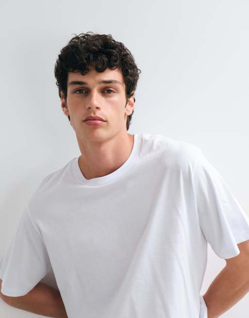 Jack & Jones 2 pack loose fit t-shirt in white, 4 of 5