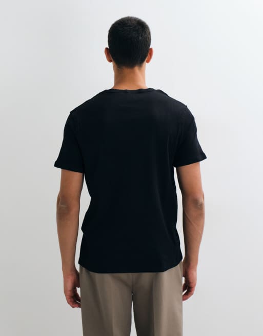 Jack & Jones 2 pack rib t-shirts in black, 5 of 5