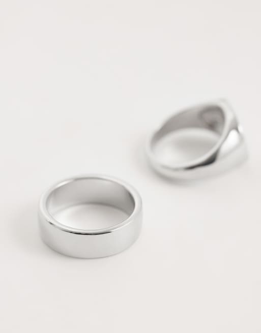 Jack & Jones 2 pack rings in silver, 3 of 3