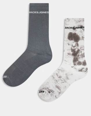 Jack & Jones 2 Pack Sport Socks In White