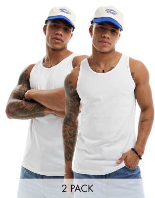 2 pack tank top in white