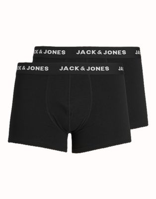 Jack & Jones 2 pack trunks in black
