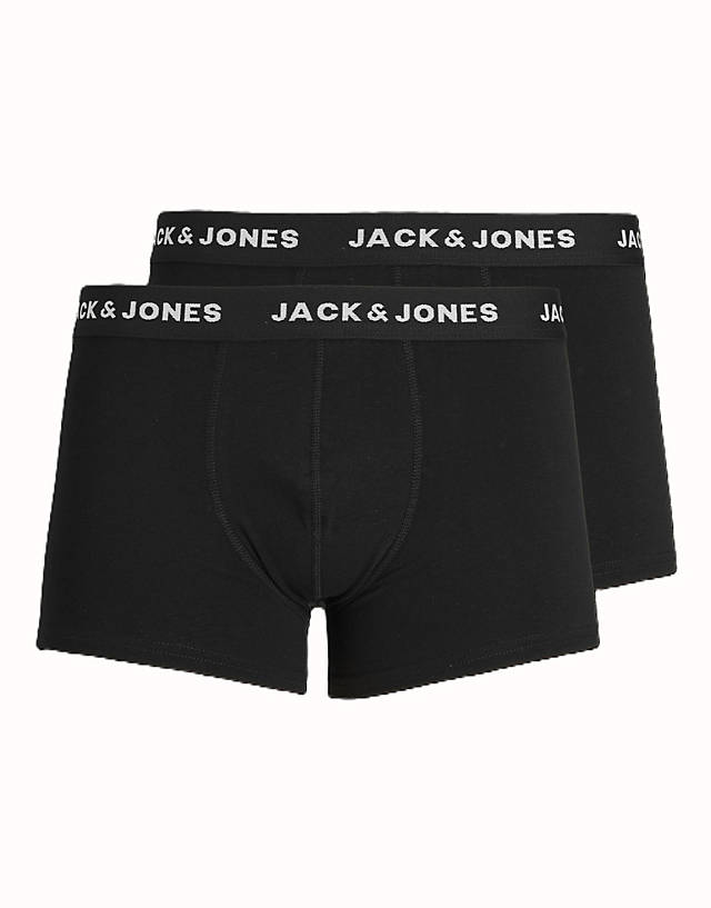 Jack & Jones - 2 pack trunks in black