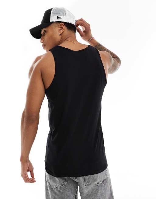 Jack & Jones 2 pack vest in black, 3 of 4