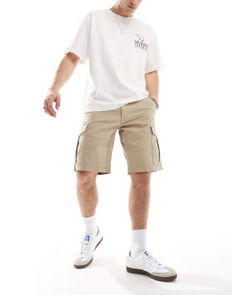 Jack & Jones – 2er-Pack Cargo-Shorts in Schwarz und Beige - view 1
