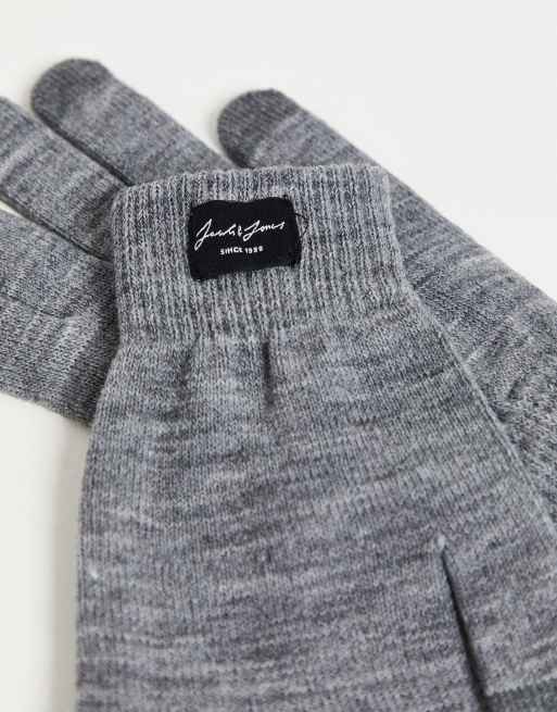 Jack & Jones – 2er-Pack Handschuhe in Marineblau und Grau, 3 von 4