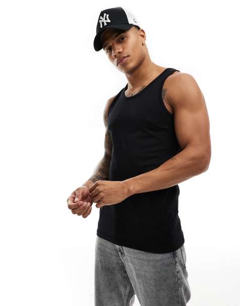 Jack & Jones – 2er-Pack Trägertops in Schwarz - view 1