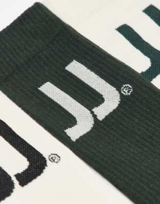 Jack & Jones 3 Pack Athletic Socks With Jj Logo In White