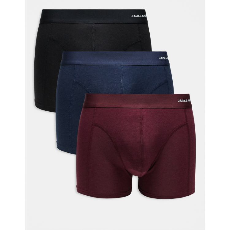 Jack & Jones 3 pack bamboo briefs in multi | ASOS