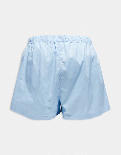 Jack & Jones 3 pack check woven boxers in blue, 2 of 3