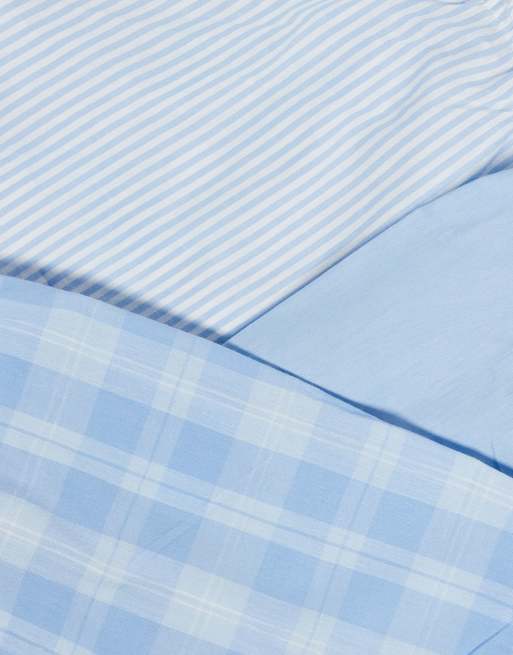 Jack & Jones 3 pack check woven boxers in blue, 3 of 3