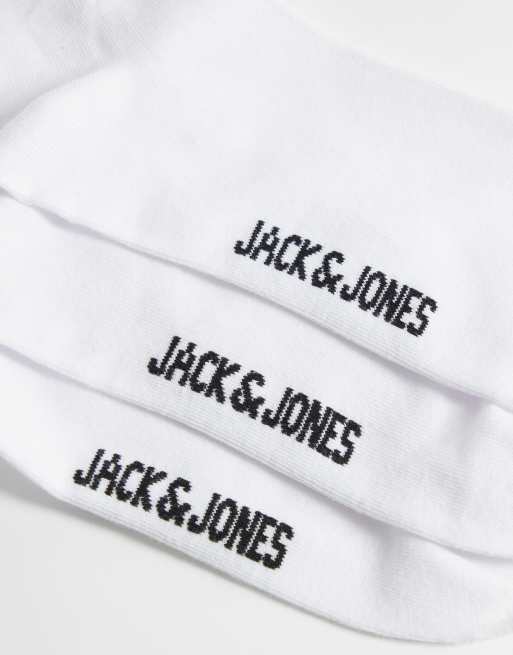 Jack & Jones 3 pack crew socks in white, 3 of 3