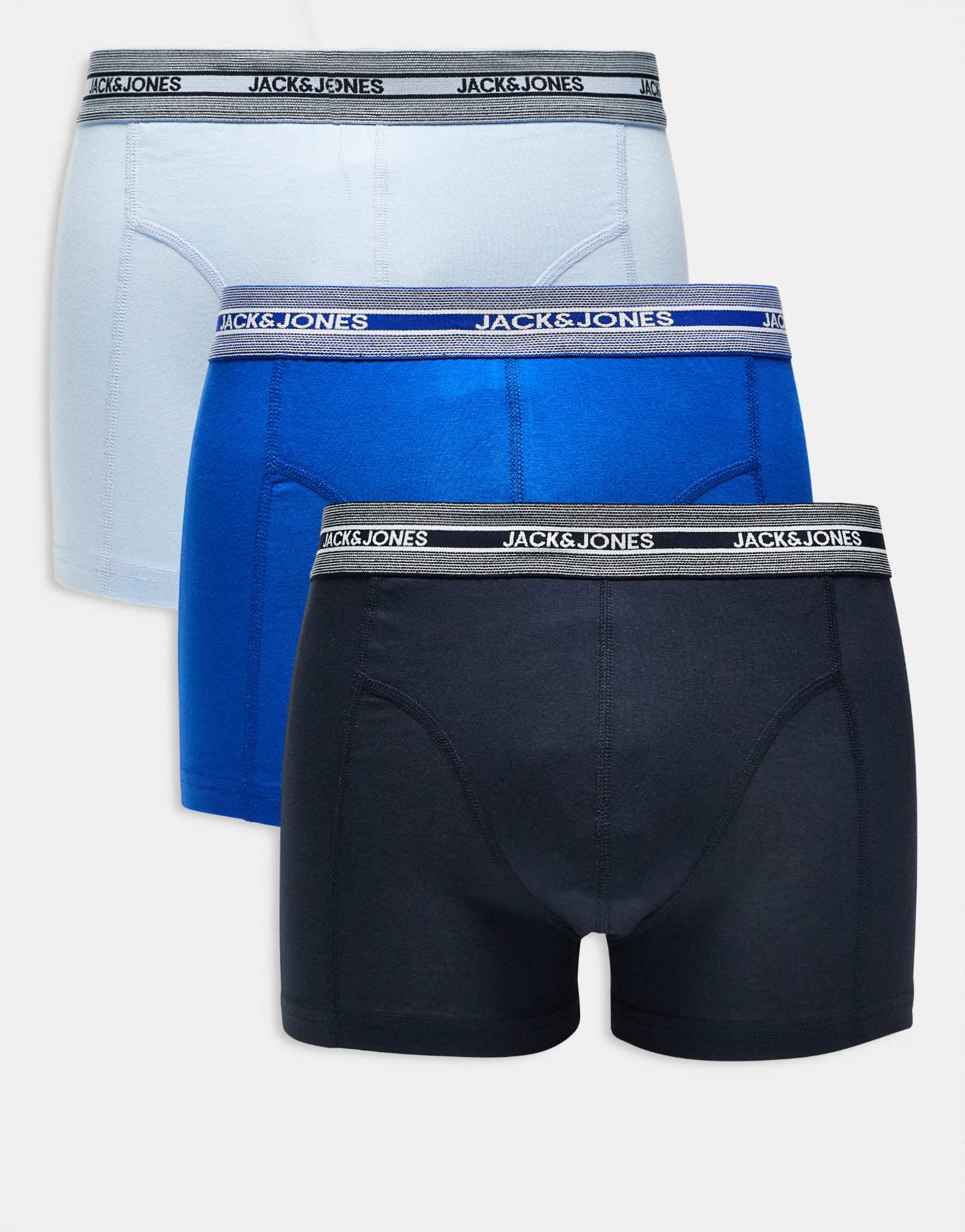 Синие плавки с логотипом Jack &Jones из 3-х упаковок