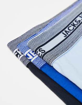 Jack & Jones 3-pack Logo Trunks In Multi