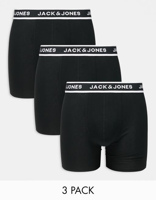 Jack & Jones long johns with logo waistband in black