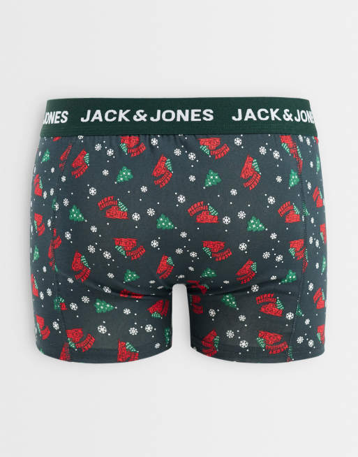 Jack & Jones 3 pack of boxers with christmas print in multi, 3 of 3