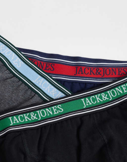 Jack & Jones 3 pack of boxers with contrast waistband in multi, 3 of 3