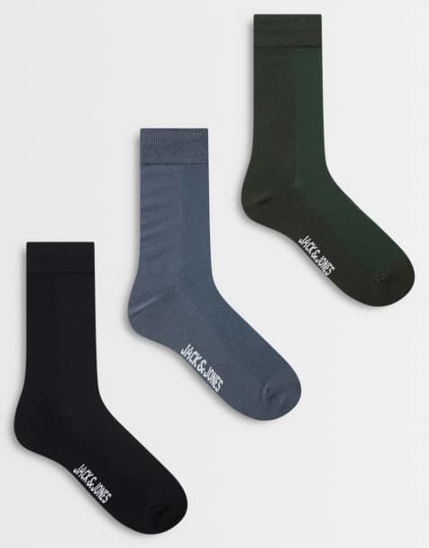 Jack & Jones 3 pack of socks in green - view 1