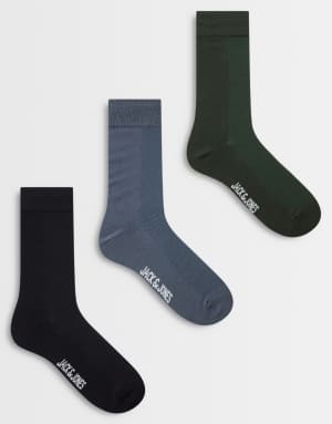 Jack & Jones 3 pack of socks in green