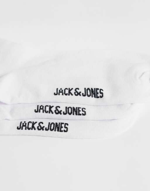 Jack & Jones 3 pack of socks with location graphics in white, 2 of 3