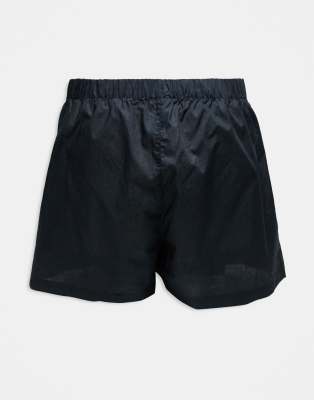 Jack & Jones 3 Pack Plaid Boxers In Black