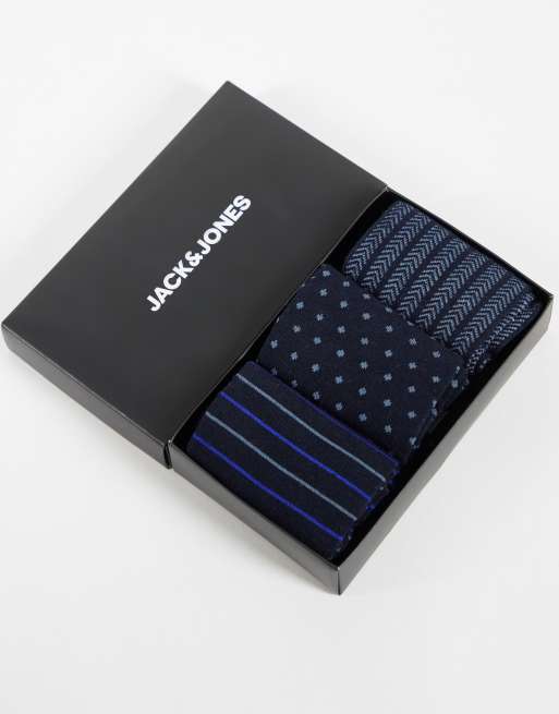 Jack & Jones 3 pack sock gift set in navy, 3 of 3