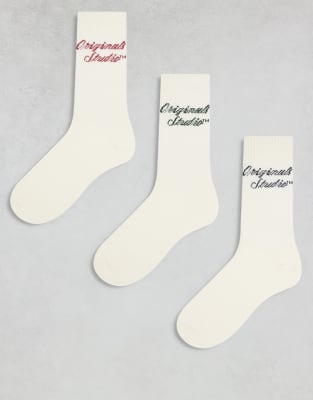 Jack & Jones 3-pack Socks In White