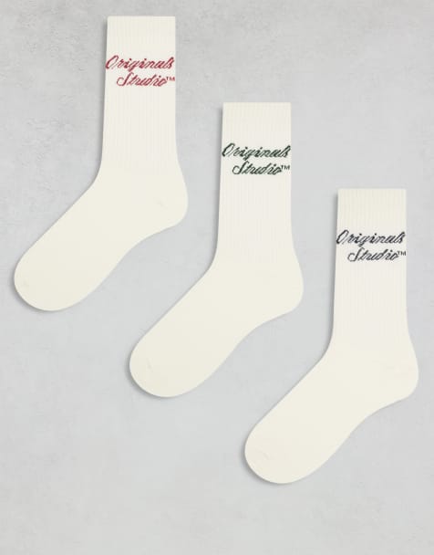 Jack & Jones 3 pack socks in cream - view 1