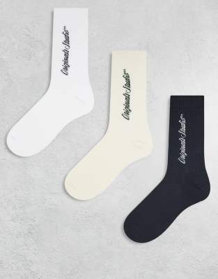 Jack & Jones 3 Pack Socks In Black