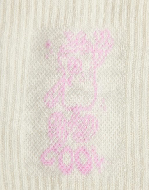 Jack & Jones 3 pack sports socks with cartoon in white, 3 of 3