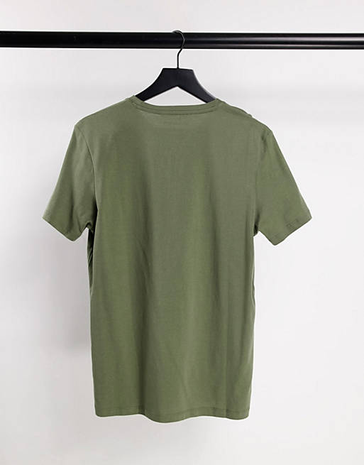  Jack & Jones 3 pack t-shirt with logo in white, navy & olive 