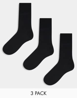 Jack & Jones 3 pack tennis sock in black