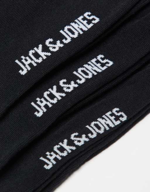 Jack & Jones 3 pack tennis socks in black, 3 of 4