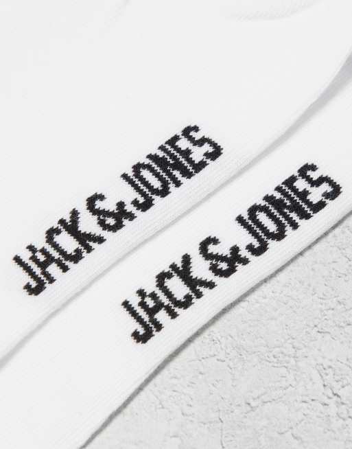 Jack & Jones 3 pack tennis socks in white