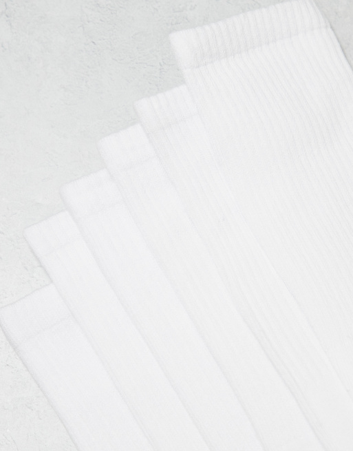 Jack & Jones 3 pack tennis socks in white