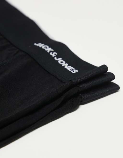 Jack & Jones 3 pack trunks in bamboo black, 3 of 4