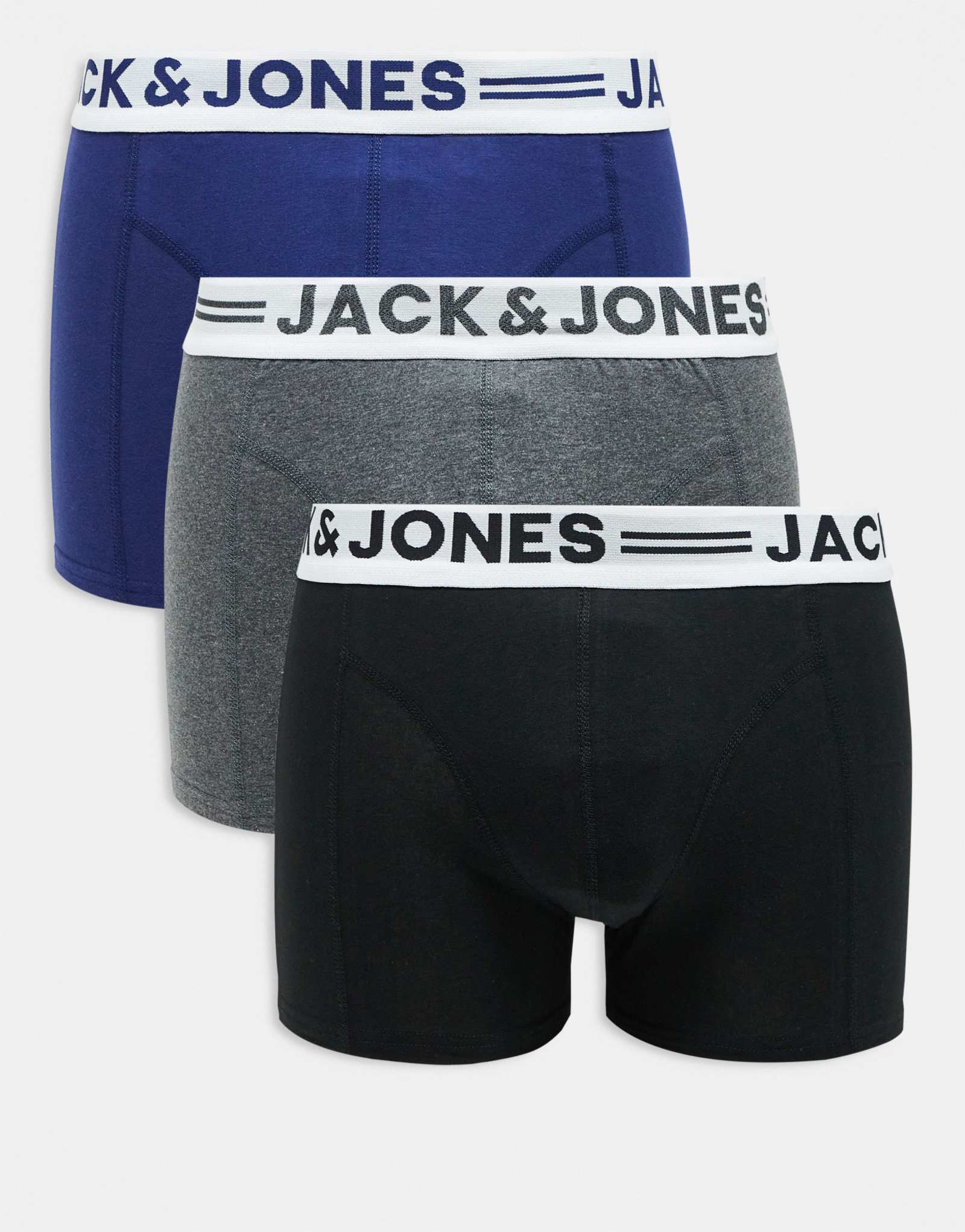 Плавки Jack &Jones из 3-х упаковок синего и серого цветов