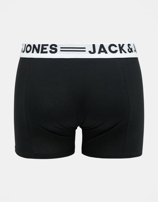 Jack & Jones 3 pack trunks in blue and gray, 3 of 3
