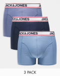 [Jack & Jones] Jack & Jones 3 pack trunks in blues S Navy blazer