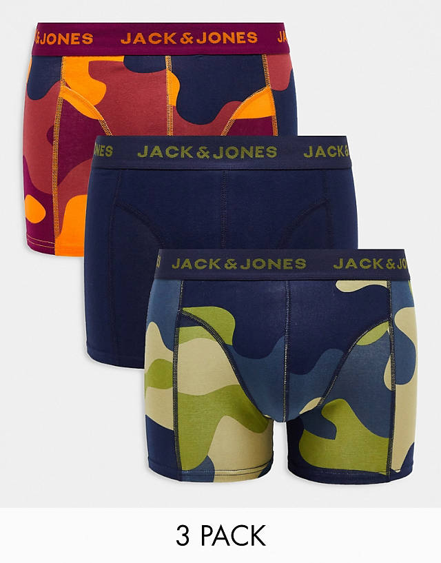 Jack & Jones - 3 pack trunks in camo's