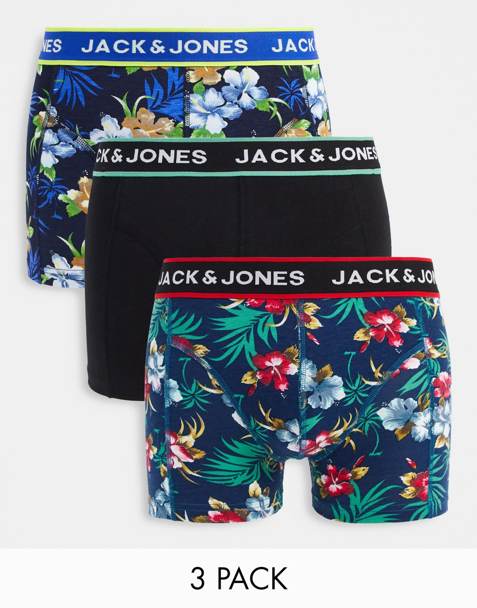 Плавки Jack &Jones из 3-х комплектов с цветочным принтом