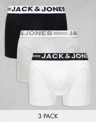 Jack And Jones Sense - Lot De 3 Boxers Homme Confortables En Coton Stretch