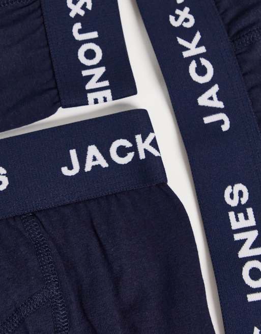 Jack & Jones – 3-pack trunks med kontrasterande midjeresår, 2 av 4